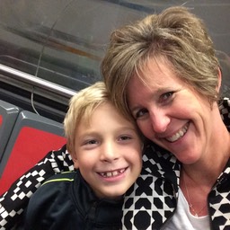 C and Mom on BART