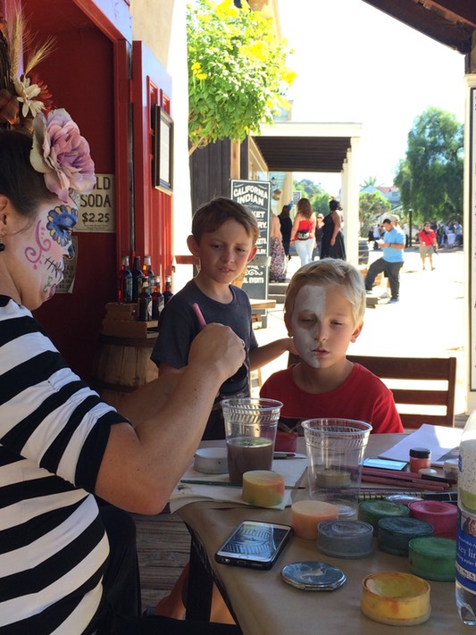 Face painting for Day of the Dead