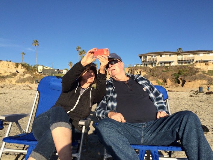 Grandma and Papa taking a selfie 