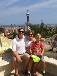 In Park Guell with Barcelona in the background