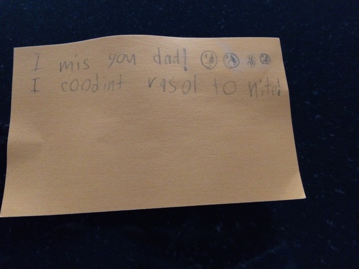 Note to daddy