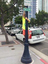 Silly guy on a pole