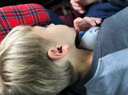Carter napped for a lot of the bus ride