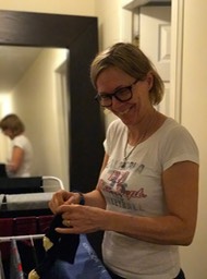 Karen doing chores