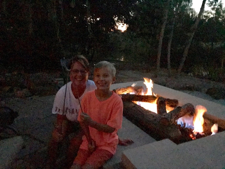 Roasting marshmallows with Aunt Ang