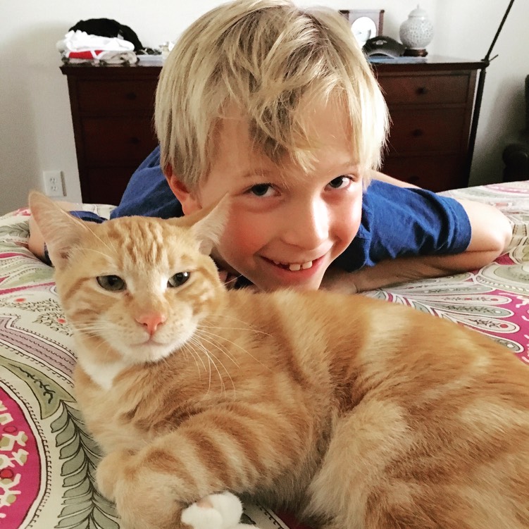 A boy and his Cat