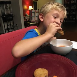 C loving the grilled cheese tomato soup combo