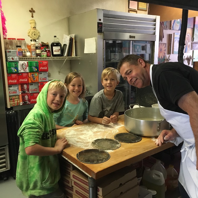Making pizza at Pepe's