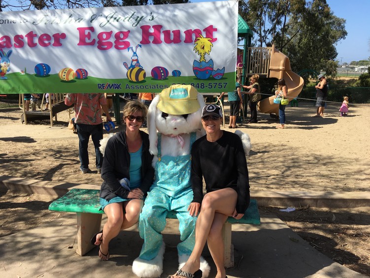 Kids said they didn't want to sit with the Easter Bunny . . . WHAT?!  Guess the moms will