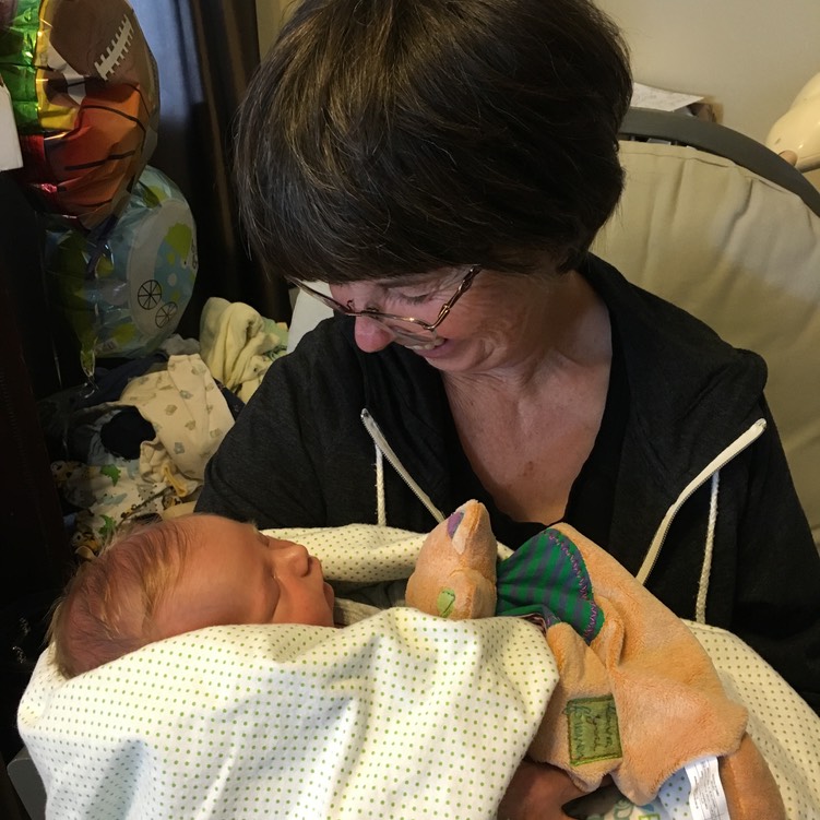 Great Grandma with baby Finn