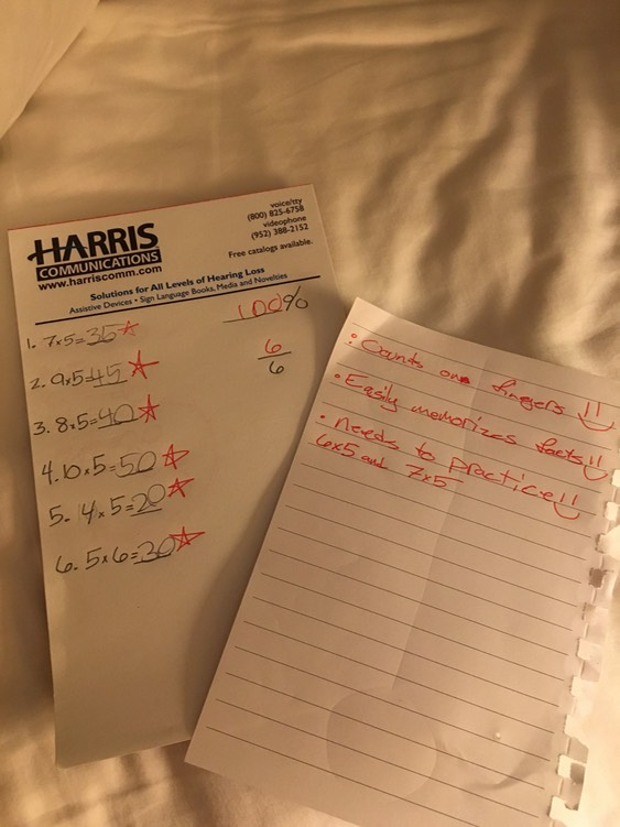 Stella's tutoring comments